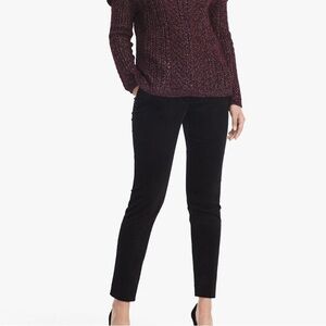White House Black Market Noir Velvet Pant Size 8R
